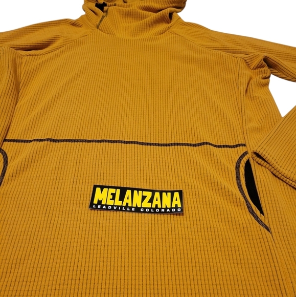 NEW 2025 Melanzana Men's XL Micro Grid Hoodie V2 SUNFLOWER Yellow Gold - Picture 2 of 7